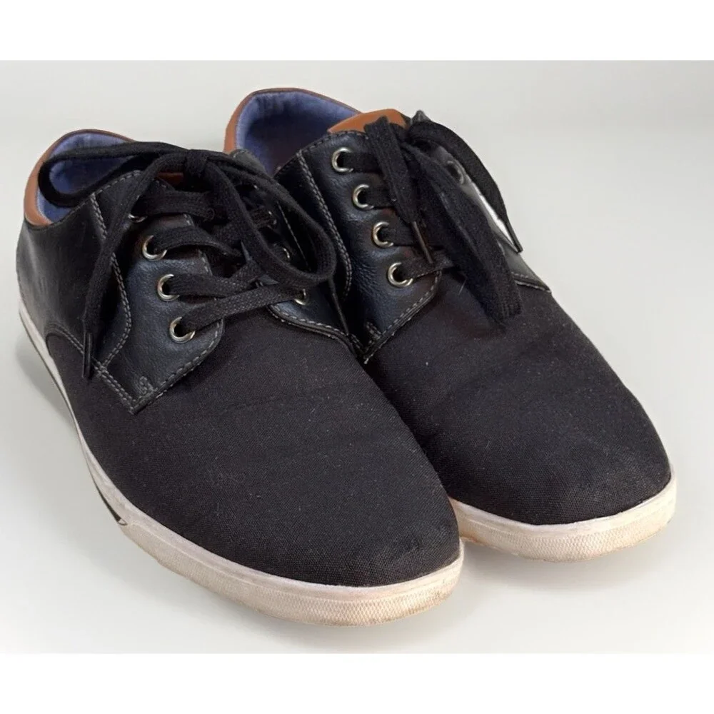 Bruno Marc Rivera Oxford Sneaker Shoes Mens 8‎ Black Low Profile Lace Up Casual